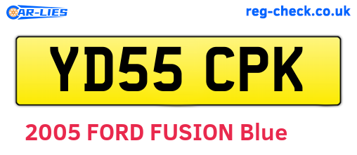 YD55CPK are the vehicle registration plates.