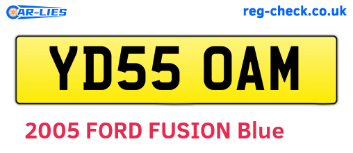 YD55OAM are the vehicle registration plates.