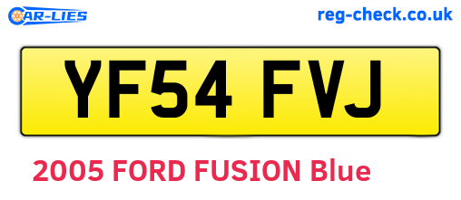 YF54FVJ are the vehicle registration plates.