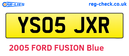 YS05JXR are the vehicle registration plates.