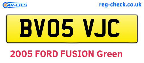 BV05VJC are the vehicle registration plates.
