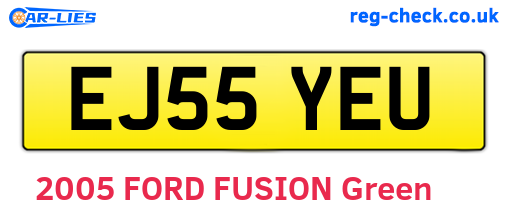 EJ55YEU are the vehicle registration plates.