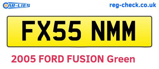 FX55NMM are the vehicle registration plates.