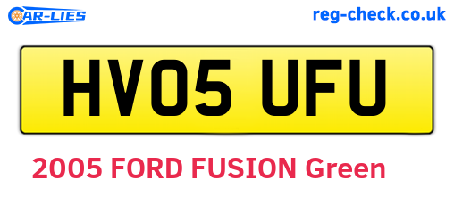 HV05UFU are the vehicle registration plates.