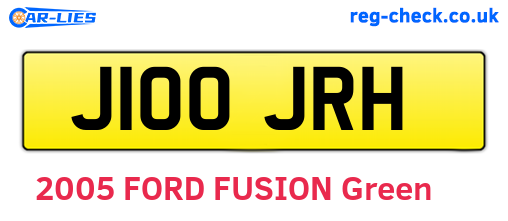 J100JRH are the vehicle registration plates.