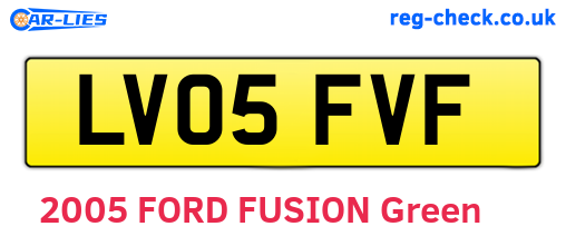 LV05FVF are the vehicle registration plates.