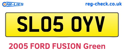 SL05OYV are the vehicle registration plates.