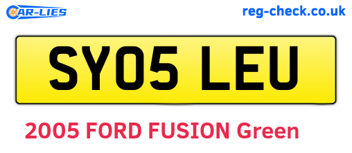 SY05LEU are the vehicle registration plates.