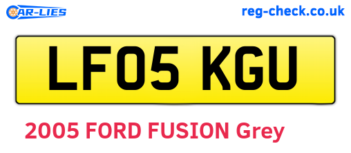 LF05KGU are the vehicle registration plates.