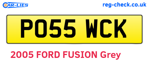 PO55WCK are the vehicle registration plates.