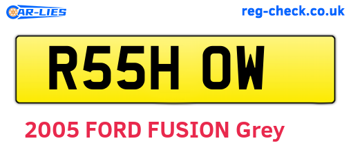R55HOW are the vehicle registration plates.
