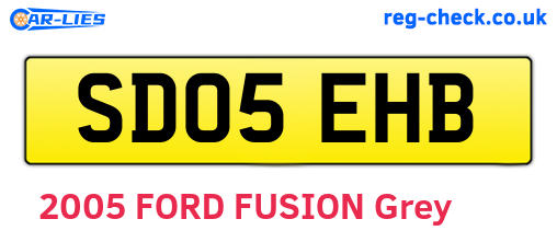 SD05EHB are the vehicle registration plates.