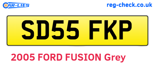 SD55FKP are the vehicle registration plates.