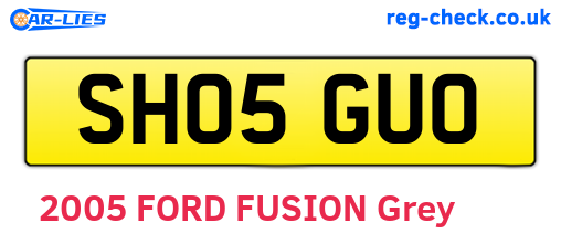 SH05GUO are the vehicle registration plates.
