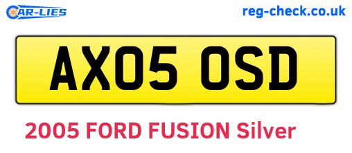 AX05OSD are the vehicle registration plates.