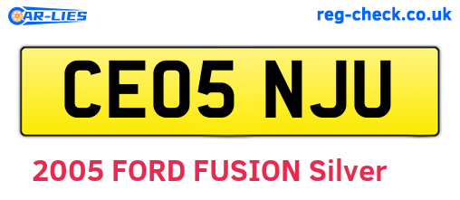CE05NJU are the vehicle registration plates.