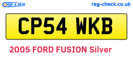 CP54WKB are the vehicle registration plates.