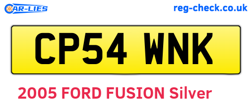 CP54WNK are the vehicle registration plates.