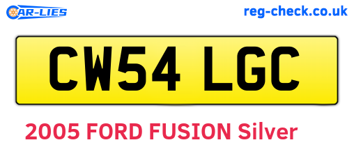 CW54LGC are the vehicle registration plates.