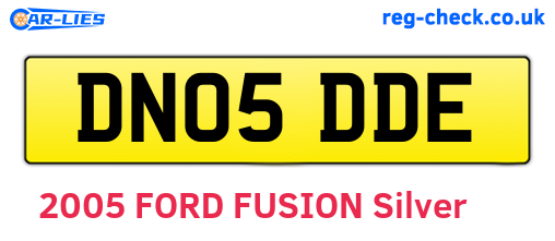 DN05DDE are the vehicle registration plates.