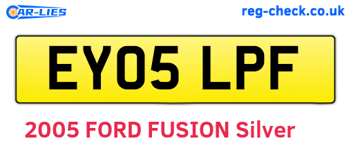 EY05LPF are the vehicle registration plates.