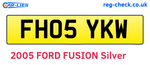 FH05YKW are the vehicle registration plates.