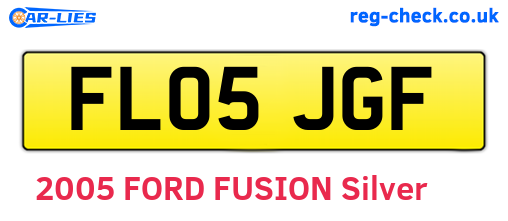 FL05JGF are the vehicle registration plates.