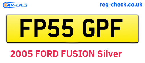 FP55GPF are the vehicle registration plates.