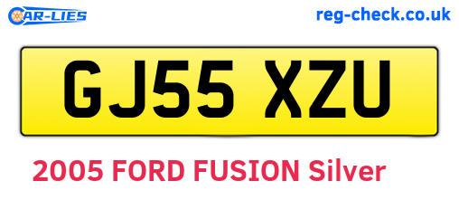 GJ55XZU are the vehicle registration plates.