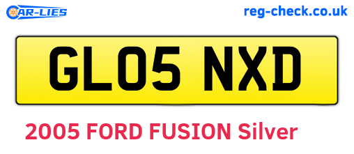 GL05NXD are the vehicle registration plates.