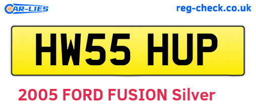 HW55HUP are the vehicle registration plates.
