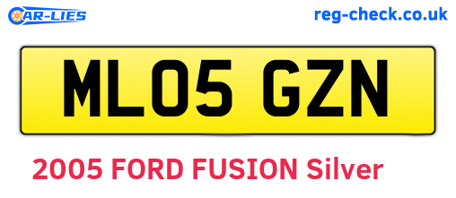 ML05GZN are the vehicle registration plates.