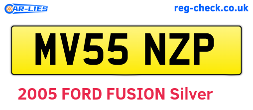 MV55NZP are the vehicle registration plates.