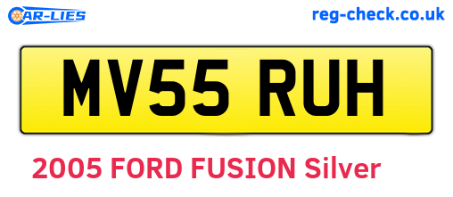 MV55RUH are the vehicle registration plates.