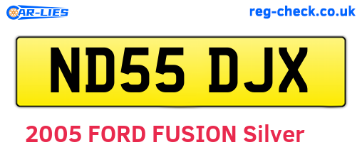 ND55DJX are the vehicle registration plates.