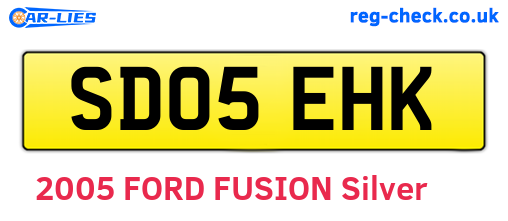 SD05EHK are the vehicle registration plates.