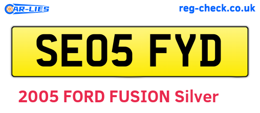 SE05FYD are the vehicle registration plates.