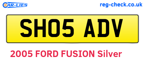 SH05ADV are the vehicle registration plates.