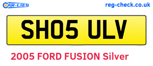SH05ULV are the vehicle registration plates.