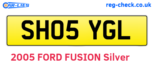 SH05YGL are the vehicle registration plates.
