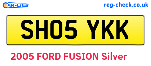 SH05YKK are the vehicle registration plates.