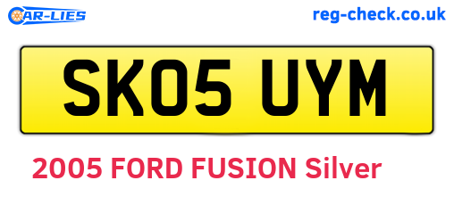 SK05UYM are the vehicle registration plates.