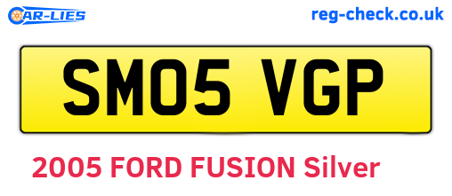 SM05VGP are the vehicle registration plates.