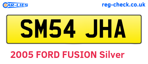 SM54JHA are the vehicle registration plates.