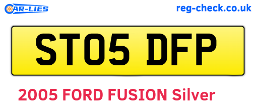 ST05DFP are the vehicle registration plates.