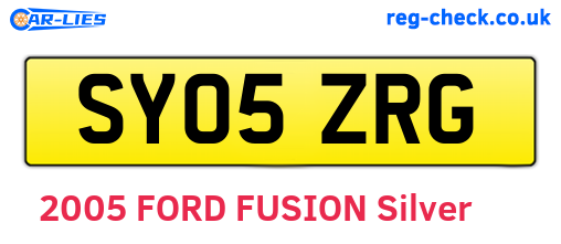 SY05ZRG are the vehicle registration plates.