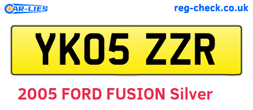 YK05ZZR are the vehicle registration plates.