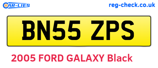 BN55ZPS are the vehicle registration plates.