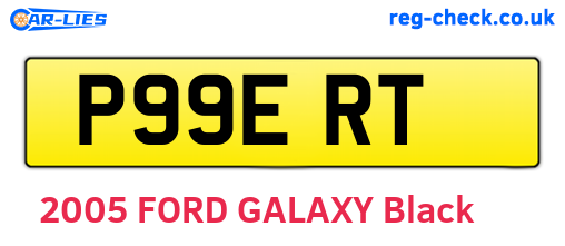 P99ERT are the vehicle registration plates.