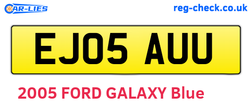 EJ05AUU are the vehicle registration plates.